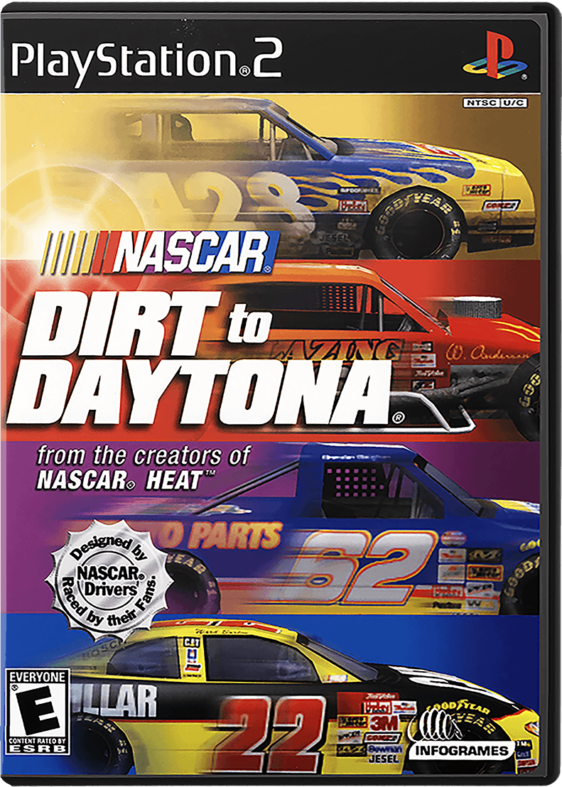 NASCAR Dirt to Daytona box art for Playstation 2